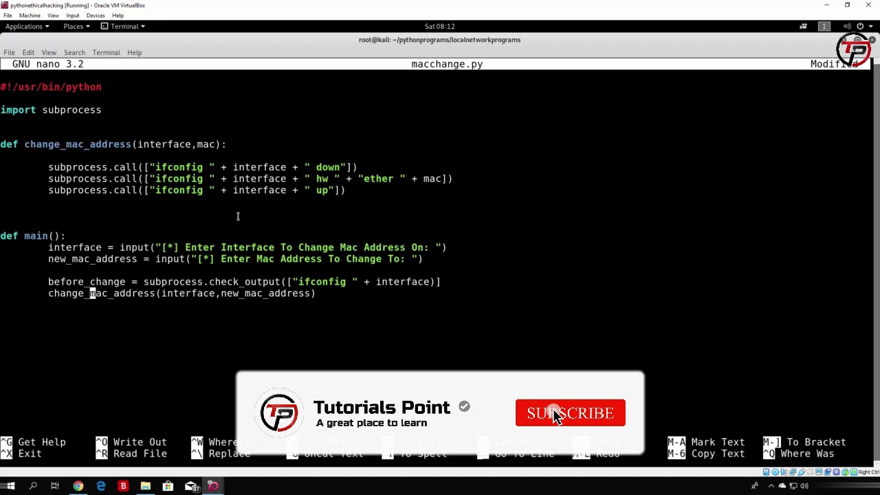 Ethical Hacking #28 : Coding MAC address changer