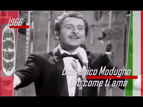 eurovision 1966 Italy 🇮🇹 Domenico Modugno - Dio come ti amo ᴴᴰ