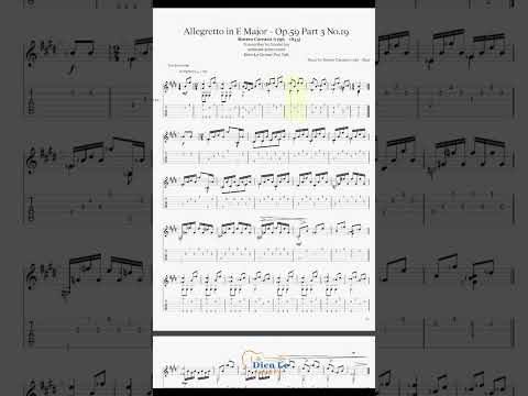 Opus 59 Part 3 No 19 - Allegretto In E Major - Matteo Carcassi