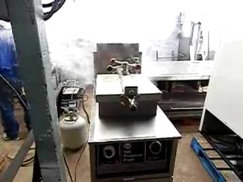 A1Equipment Henny Penny 600 Gas Pressure Fryer Working In Our Warehouse on January 3,2012 Video 2