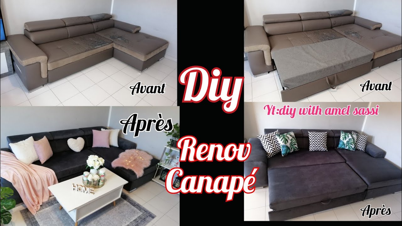 Renovation relooking d'un canapé tuto How to reupholster a sofa, make over an old sofa DIY ASMR tuto