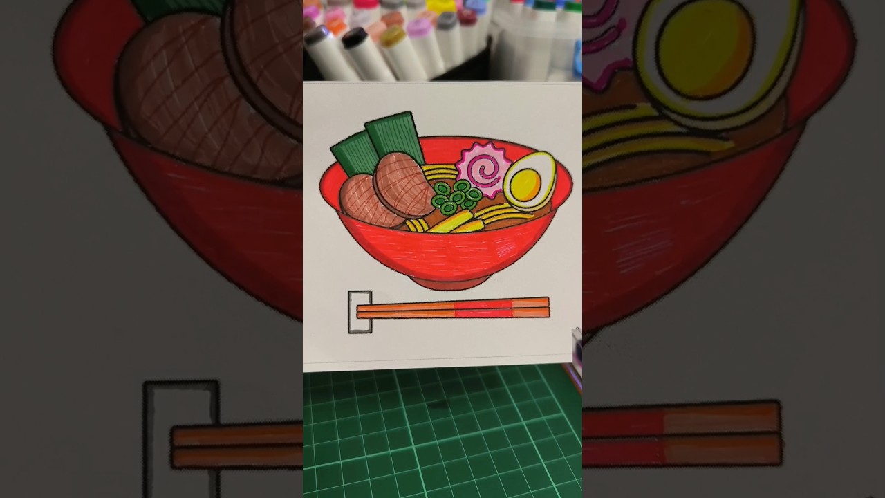 Delicious Ramen #art #shorts #shortsfeed #reels #drawing #coloring #ramen #noodles #japanesefood