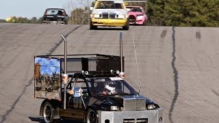 Rear view from Diesel Chevette at Barber 24 Hours of LeMons