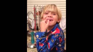 Trying to pull that hanging tooth