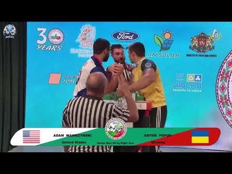 Adam Wawrzynski vs Popov Artem | Up to 85 kg | XLVI WORLD ARMWRESTLING CHAMPIONSHIP | 2025