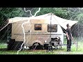 19 900 Camping Im Kleinen Wohnwagen Bei Starkem Regen Mit KAMMOK CROSSWING