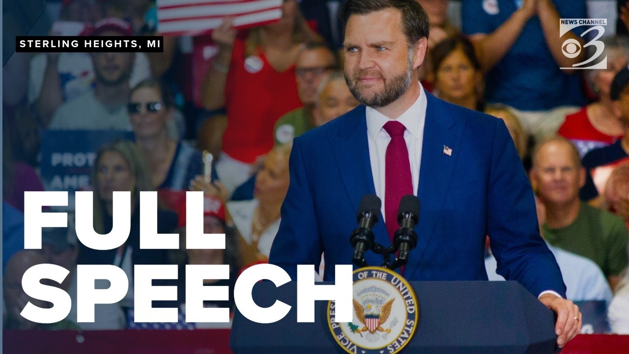 Vice President JD Vance speaks at political event in Michigan