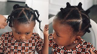 No Tension Bantu Knots on Toddlers