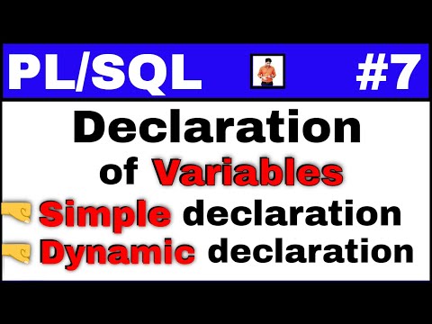 Plsql Tutorial 7 Simple Declaration And Dynamic Declaration In Plsql