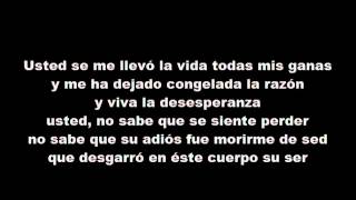 Usted no sabe ~ Alexandre Pirea (LETRA)