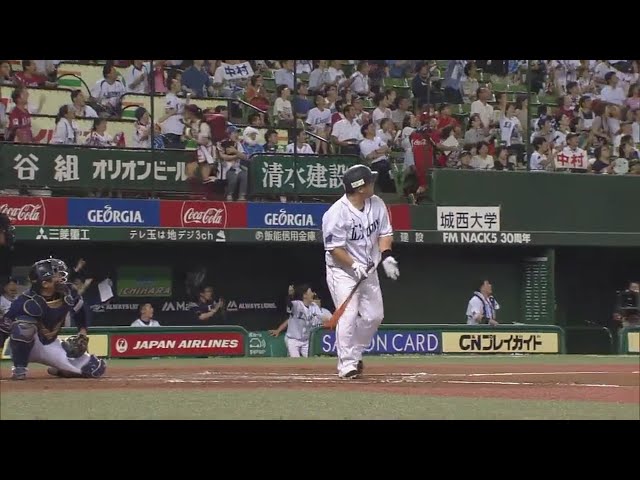 【7回裏】「おかわり弾」 ライオンズ・中村 本日2本目のHRは同点アーチ!! 2018/6/27 L-Bs