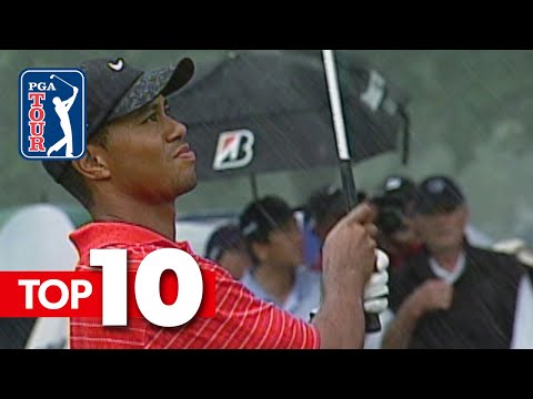 Tiger Woods' top-10 all-time shots in World Golf Championships