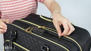 Ytonet Rolling Briefcase for Women 173 Inch Rolling Laptop Bag with Wheels  TSA Lock Water