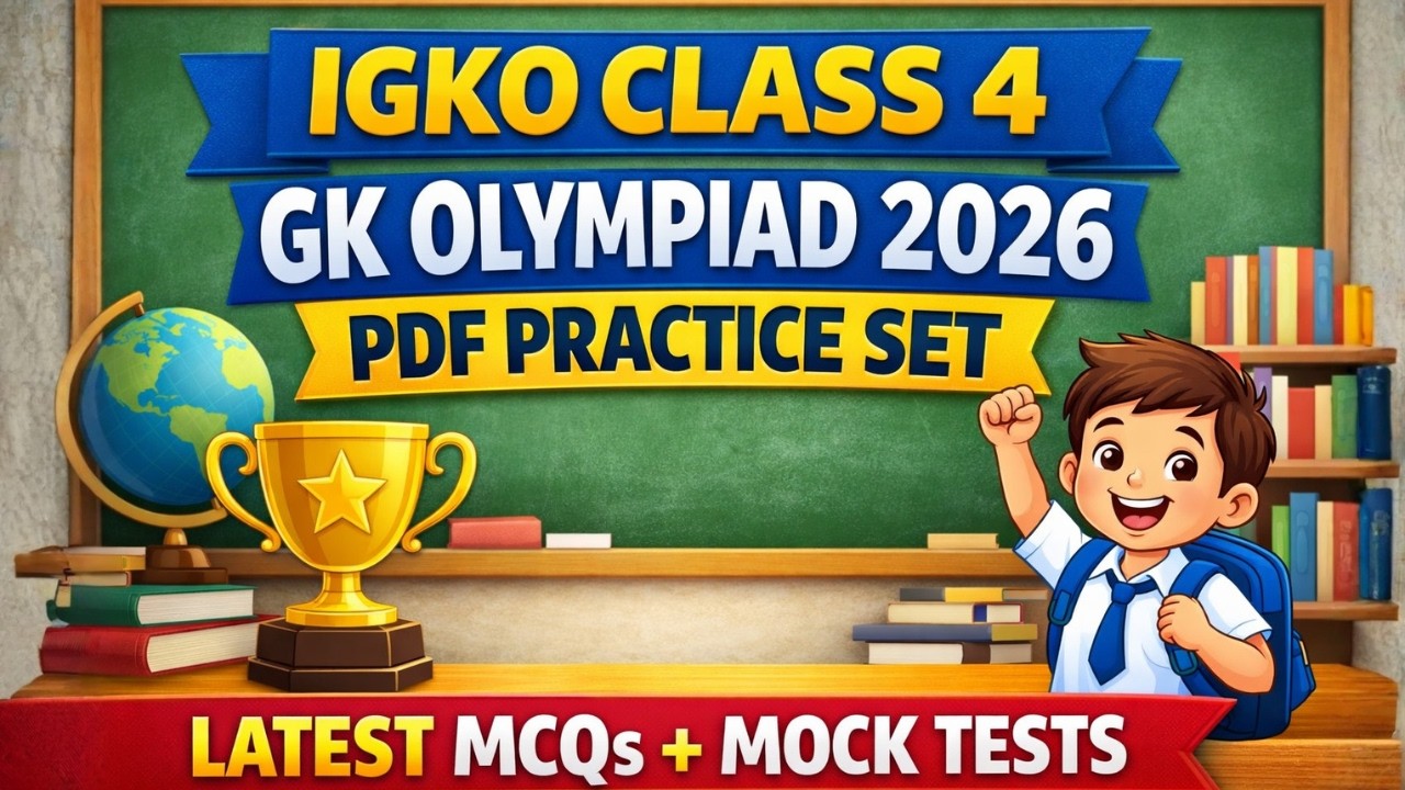 IGKO Class 4 GK Olympiad 2026 PDF Download | IGKO Practice Set MCQ eBook English