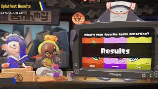 THE SPLATFEST RESULTS ARE IN! Spicy vs Sweet vs Sour: Who Won?! (Splatoon 3)