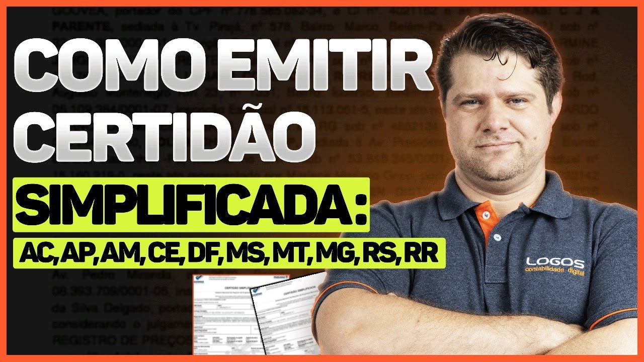 COMO EMITIR CERTIDÃO SIMPLIFICADA [AC, AP, AM, CE, DF, MS, MT, MG, RS, RR]?