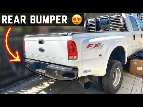 2001 F350 7.3 Rough Country Rear Bumper Upgrade - with LED Pods F250