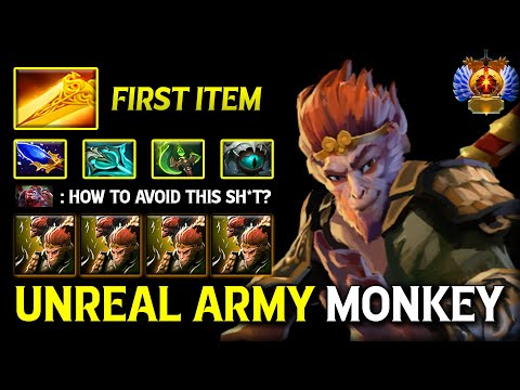 UNREAL SOLDIERS WUKONG Carry Monkey King With Radiance + Aghs Scepter Build 7.40b Dota 2