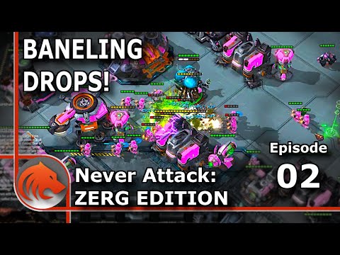 StarCraft 2: MASS Baneling Drops! - Never Attack to Grandmaster ZERG!