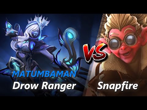 MATUMBAMAN safelane Drow Ranger vs Snapfire/Marci | First 10 minutes