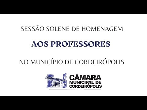 HOMENAGEM AOS PROFESSORES DE CORDEIRÓPOLIS 16/10/2023