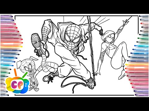 Spider-man coloring pages / Spider-man Into the spider verse / Elektronomia  RUD - Memory  [NCS]