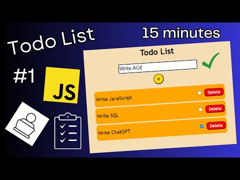 Build a Todo List App using Vanilla JavaScript under 15