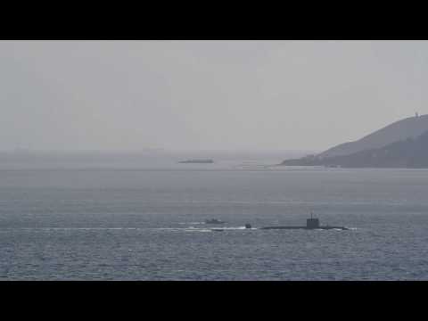 RN submarine HMS Talent arrival at Gibraltar