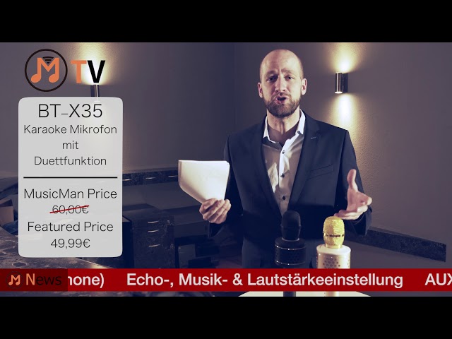 Video teaser for MusicMan Karaoke Mikrofon BT-X35 Pro, BT-X36 Kids