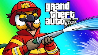 GTA5 Online Funny Moments: Doomsday Heists - Saving Hard Drives and Fighting Fires!