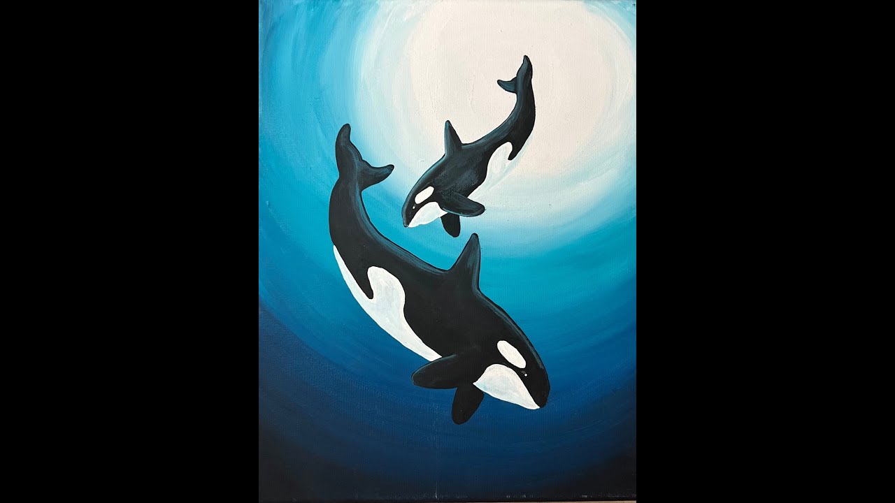 Making Waves Orca Family Acrylic Painting Lesson