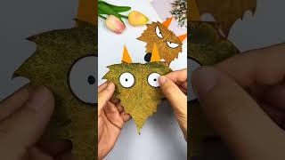 #diy #short DIY The leaf Wolf 🐺#kidsdiy #handmade #DIY #easydiys #creativhandma