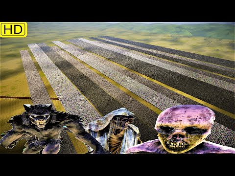 14 Lines Every Evil Unit Vs 250K Heavy Knights, Archers & Catapults FULL POWER | UEBS UEBS 2