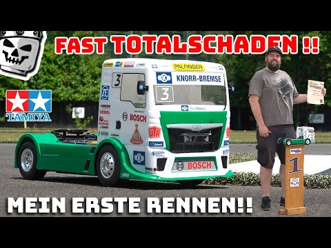 Tamiya RaceTruck Das erste Rennen im Euro Cup Direkt Podium und fast TOTAL SCHADEN TT01E