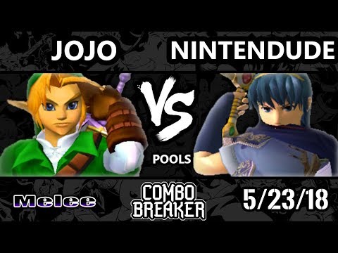 Combo Breaker 2018 Smash Melee - Jojo (Link) Vs. Nintendude (Marth) - SSBM Pools