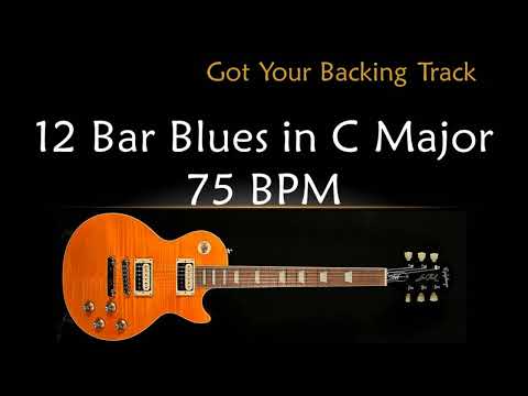 Backing Track for Guitar - 12 Bar Blues in C - 75 BPM