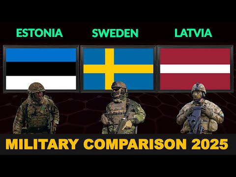 Estonia vs Sweden vs Latvia Military Power Comparison 2025