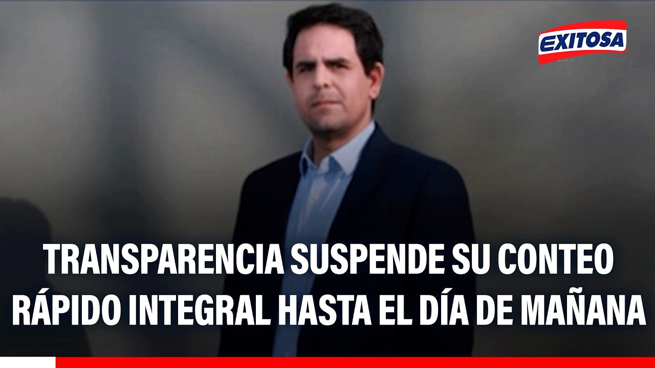 🔴🔵 Transparencia suspende su conteo rápido integral hasta el día de mañana tras fallas electorales