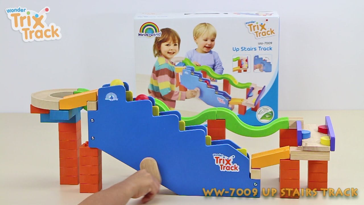 Wonderworld Dřevěná kuličková dráha TRIX - Schodiště