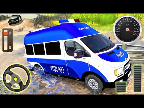 Police Van Driving Simulator - Offroad Rescue Minibus Driver Game 3D | Android Gameplay