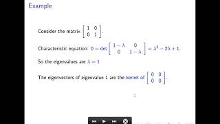 Math 54: Basis of Eigenvectors