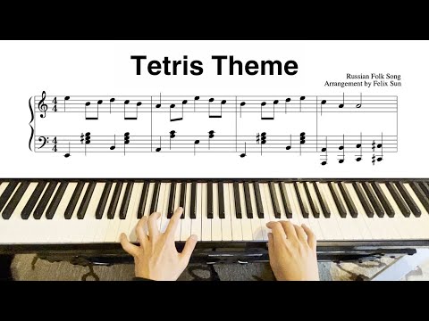 Tetris Theme (Korobeiniki) - Piano Solo w/Sheets