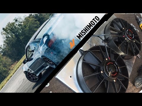 Mishimoto Race Fans on the LS3 240sx