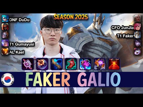 T1 Faker GALIO vs ORIANNA Mid - Patch 25.15 KR Ranked | lolrec