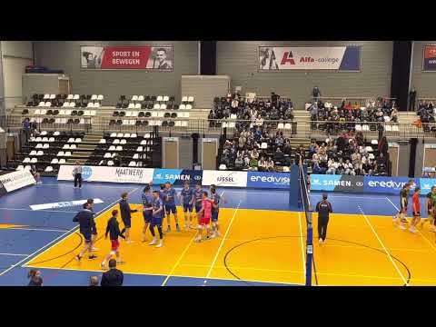 Het laatste punt van de 3-0 zege tegen Prima Donna Kaas Huizen