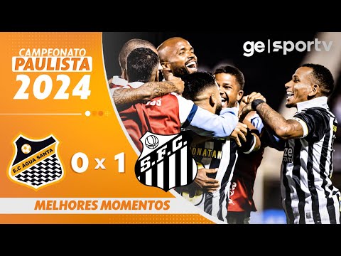 Gols e lances de Água Santa x Santos