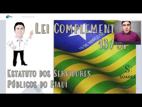 TCE PI - ESTATUTO DOS SERVIDORES PÚBLICOS DO PIAUÍ - Lei Complementar 13/94  - Prof. Soares