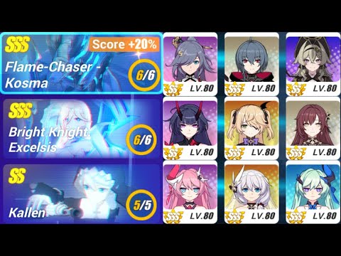 Honkai Impact 3rd - Exalted MA(Week 54) Kosma(47680)/BKE(39880)/Kallen(31946)