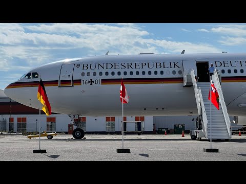 German Air Force Airbus A340-300 with Olaf Scholz Takeoff Toronto YYZ on August 23rd 2022