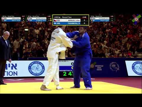2018 Tel Aviv 2 K +100 kg Krpálek CZE Tsoumitas GRE